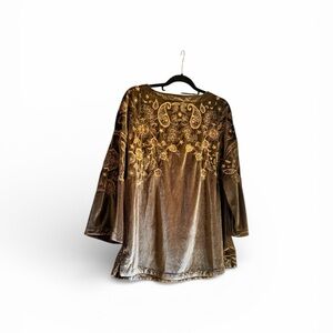 Soft Surroundings Embroidered Velour Tunic 1X